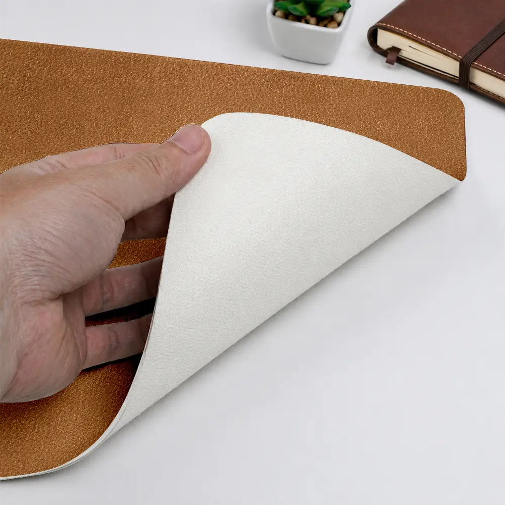 Gift For Yourself,Gift For Men,Gift For Husband,Gift For Boyfriend,Gift For Father,Gift For Grandpa,Hunting,Fishing,Non-Eng,Icon,Confident - Vintage Monogram Name Initial - Personalized Leather Desk Mat