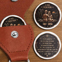 Sentimental,Gift For Children,Gift For Mother,Mom - Daughter (Adult),Gift For Daughter,Icon - Vintage Style A Hug From Mom - Personalized Leather Pocket Hug