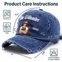 Happy,Gift For Father,Gift For Grandpa,Gift For Men,Grilling,Grandpa's Hobby,Dad's Hobby,Non-Eng,Vector,Humorous - Vintage BBQ The Grill Father - Personalized Distressed Cap