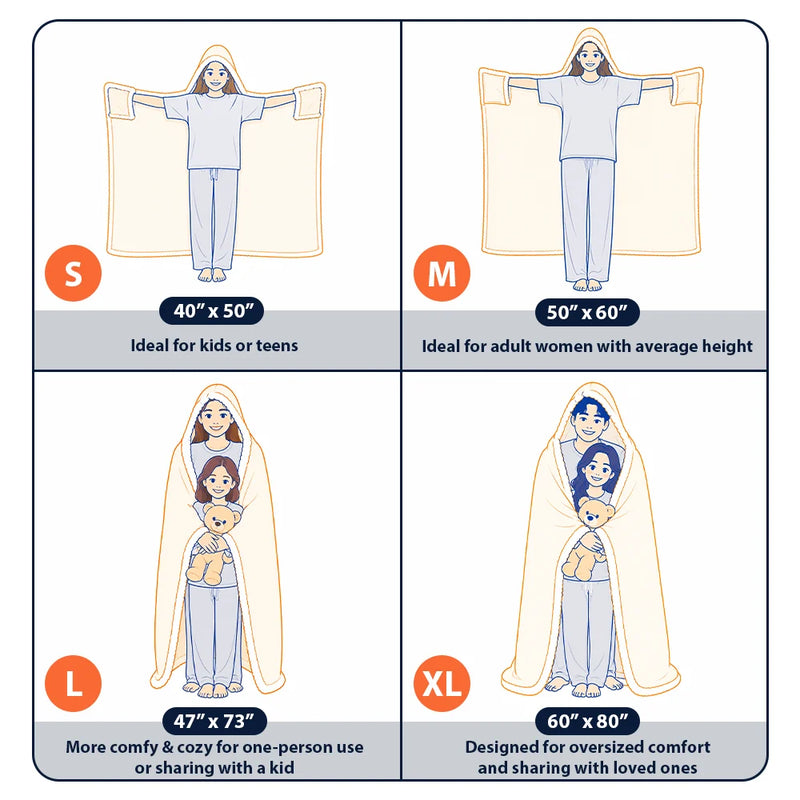 Adorable,Christmas,Gift For Grandma,Icon - My Grandkids Snowmen 3D Effect - Personalized Wearable Hooded Blanket