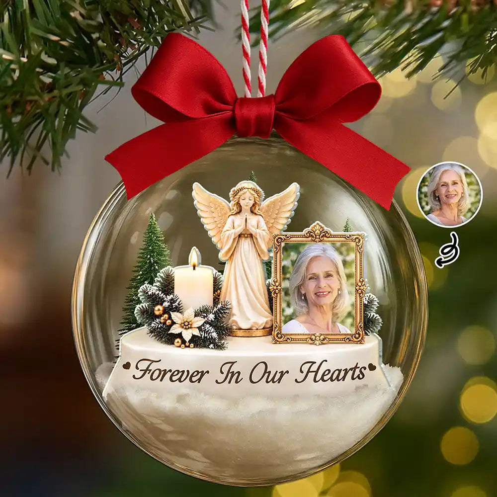 Christmas,Custom Photo,Family,Memorial,Memorial Loved One,Sympathetic,Upload Full Photo - Memorial Sympathy Gifts - Personalized Custom Photo I'm Always With You 3D Acrylic Ball Ornament
