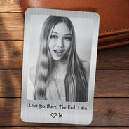 Anniversary,Christmas,Custom Photo,Gift For Couples,Gift For Him,Gift For Husband,Romantic,Top Market,Upload Full Photo - Anniversary Gift For Husband, Boyfriend - Personalized Custom Photo I'm Yours No Refunds Aluminum Wallet Card