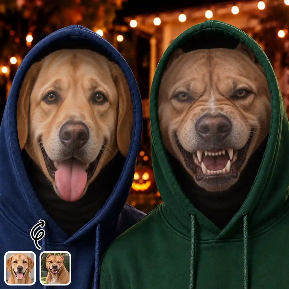 Custom Photo, Cut-Face Photo, Dog Lovers, Halloween, Humorous, Pet Lovers, Top Market - Halloween Funny Gift For Dog Cat Lovers - Personalized Custom Photo Balaclava Mask