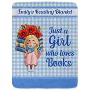 Confident,Gift For Women,Gift For Yourself,Gifts For Her,Reading,Vector - Gift For Book Lovers - Personalized Reading Is My Therapy Fleece Blanket, Sherpa Blanket