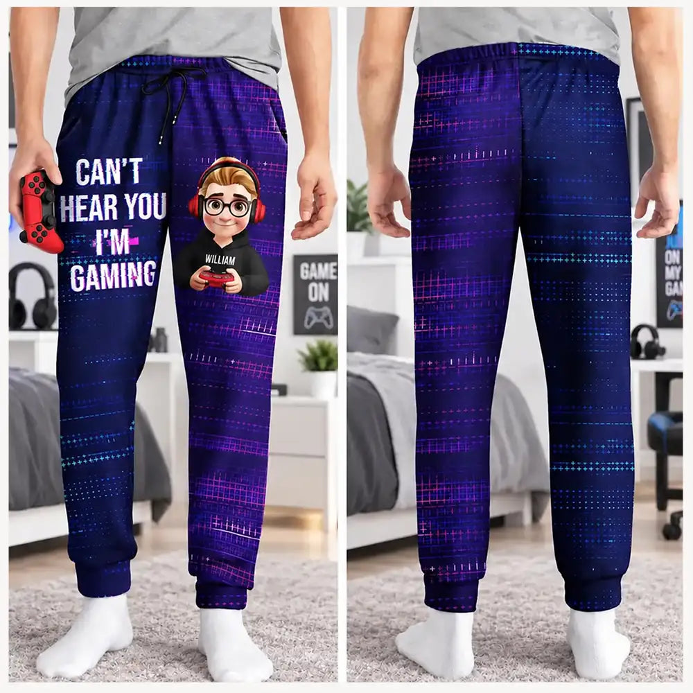 I Am Gaming Do Not Disturb 3D Effect Gamer - Personalized Sweatpants