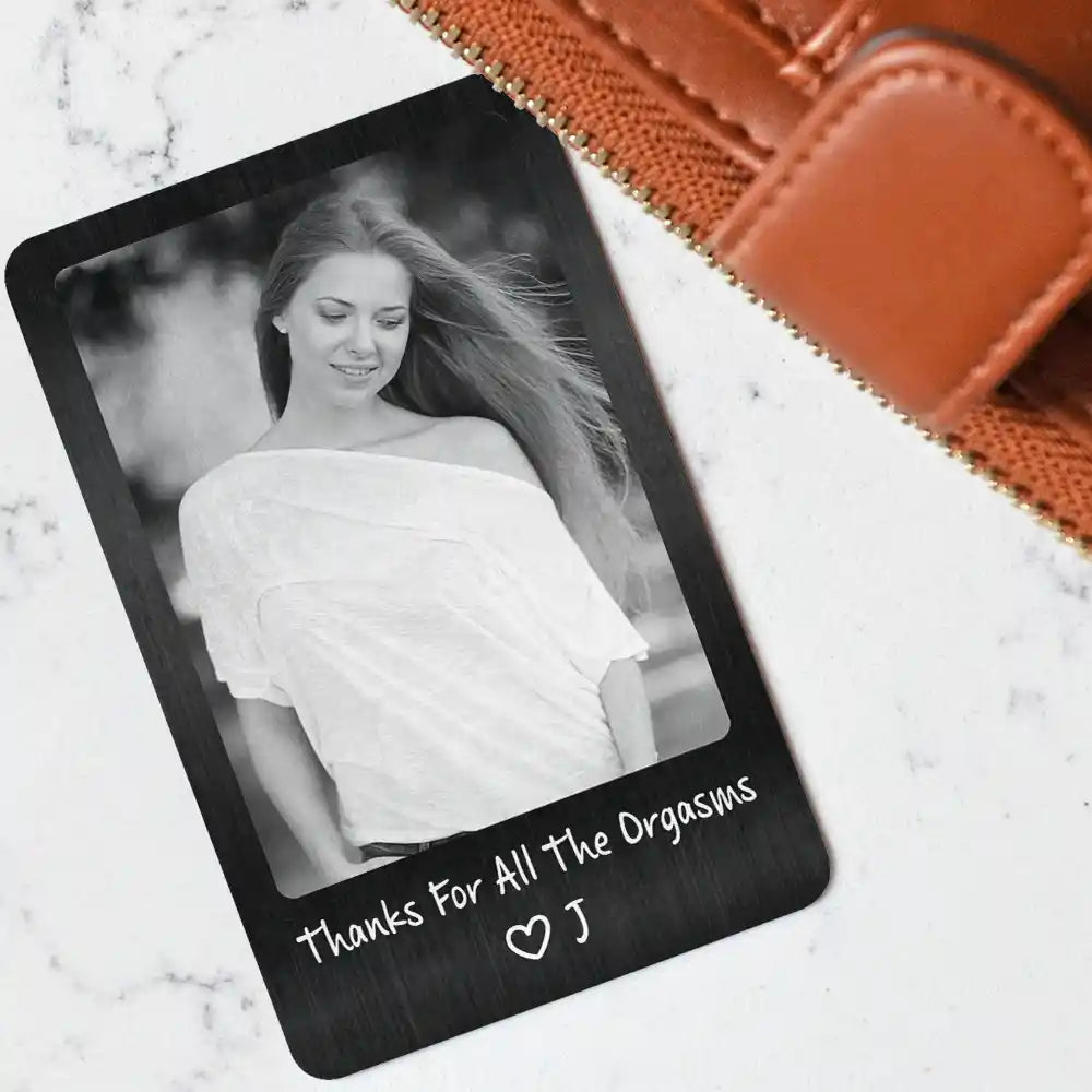 Anniversary,Christmas,Custom Photo,Gift For Couples,Gift For Him,Gift For Husband,Romantic,Top Market,Upload Full Photo - Anniversary Gift For Husband, Boyfriend - Personalized Custom Photo I'm Yours No Refunds Aluminum Wallet Card