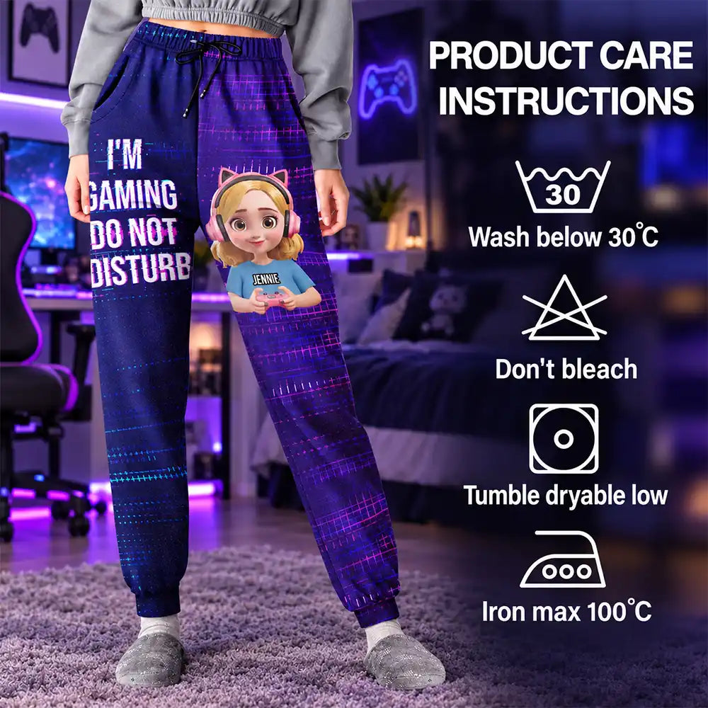 I Am Gaming Do Not Disturb 3D Effect Gamer - Personalized Sweatpants