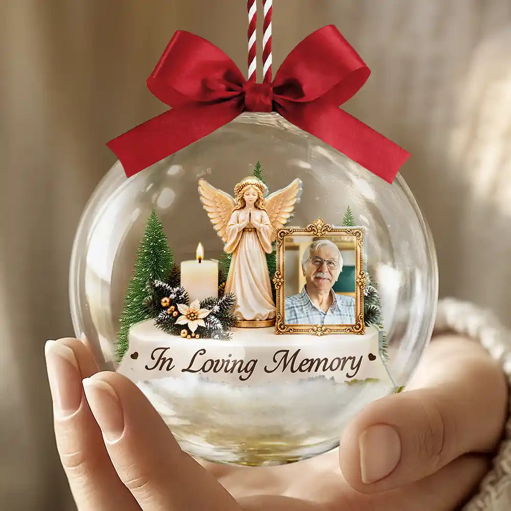 Christmas,Custom Photo,Family,Memorial,Memorial Loved One,Sympathetic,Upload Full Photo - Memorial Sympathy Gifts - Personalized Custom Photo I'm Always With You 3D Acrylic Ball Ornament