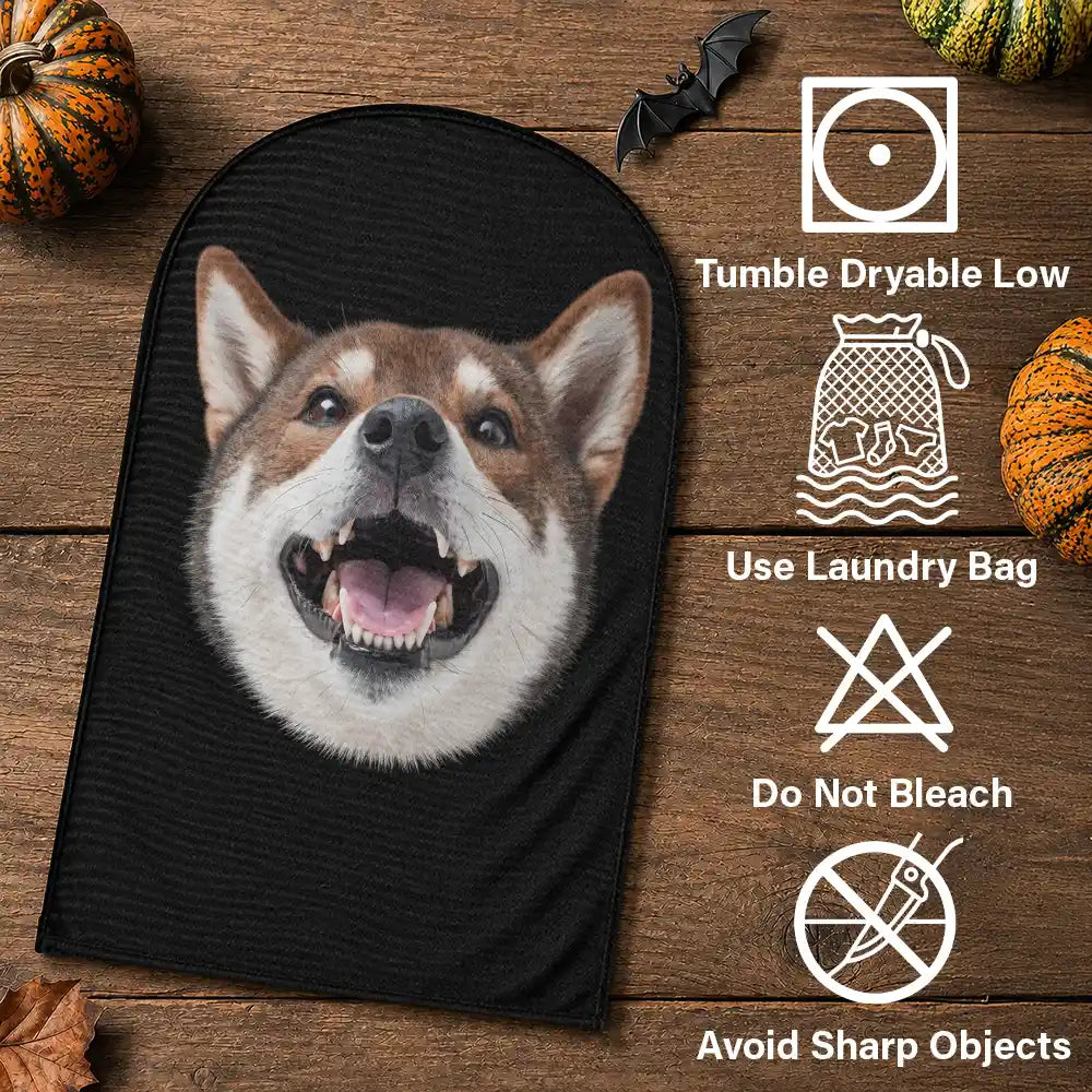 Custom Photo, Cut-Face Photo, Dog Lovers, Halloween, Humorous, Pet Lovers, Top Market - Halloween Funny Gift For Dog Cat Lovers - Personalized Custom Photo Balaclava Mask