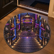 Christmas,Confident,Gift For Men,Gift For Yourself,Gifts For Him,Guitar,Icon,Music - Birthday Gifts For Guitar Lovers Husband Son Yourself - Personalized Name Where The Music Lives Rug