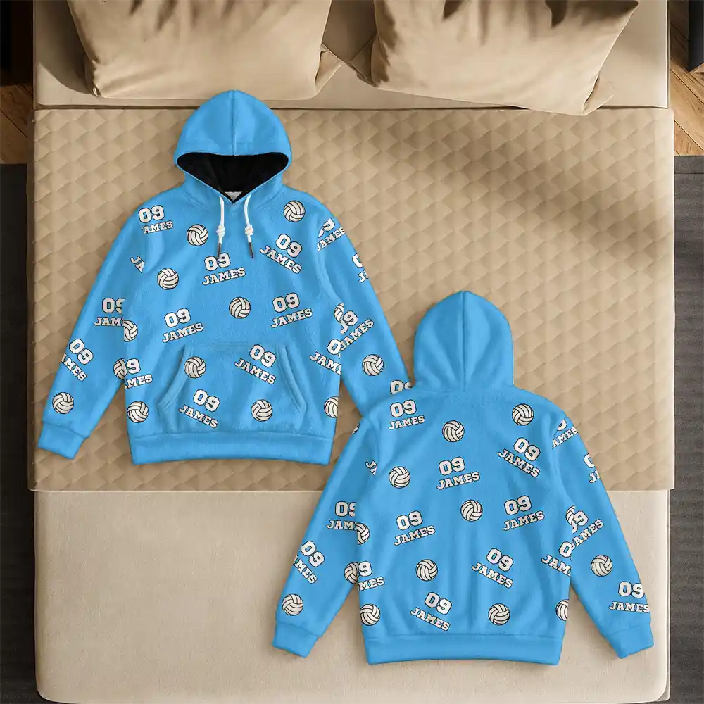 Christmas,Football,Gift For Kids,Happy,Icon - Sports Gift For Kids - Personalized American Football Baseball Soccer Fleece Hoodie