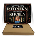 Gift For Wife,Gift For Yourself,Gift For Women,Gift For Mother,Gift For Aunt,Gift For Grandma,Happy,Cooking,Baking,Non-Eng,Vector - Mom Grandma Kitchen - Personalized Classic Metal Signs