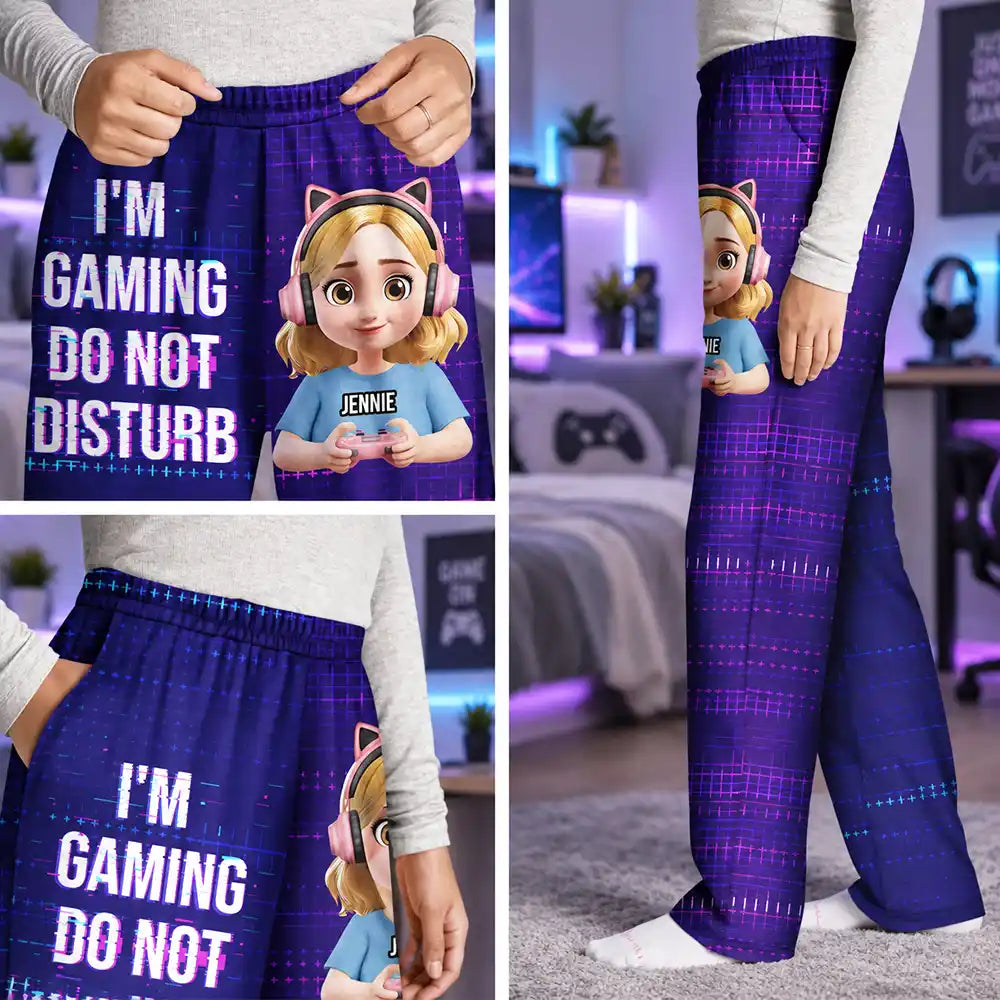 I Am Gaming Do Not Disturb 3D Effect Gamer - Personalized Sweatpants