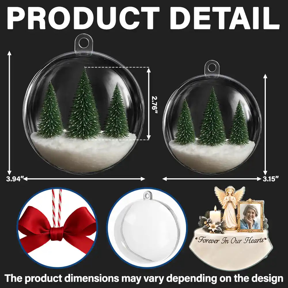 Christmas,Custom Photo,Family,Memorial,Memorial Loved One,Sympathetic,Upload Full Photo - Memorial Sympathy Gifts - Personalized Custom Photo I'm Always With You 3D Acrylic Ball Ornament