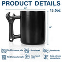 Gift For Men,Pet Lovers,Dog Lovers,Dog Dad,Dog Mom,Cat Lovers,Cat Mom,Cat Dad,Pet Dad,Pet Mom,Non-Eng,Icon,Playful - Dog Cat Dad The Snack Dealer - Personalized Wrench Shaped Handle Mug