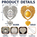Art Design,Christmas,Sympathetic,Family,Memorial,Photo - Ink Drawing - Custom Photo Ink Drawing Memorial Your Wings Were Ready - Personalized Angel Wings Photo Ornament