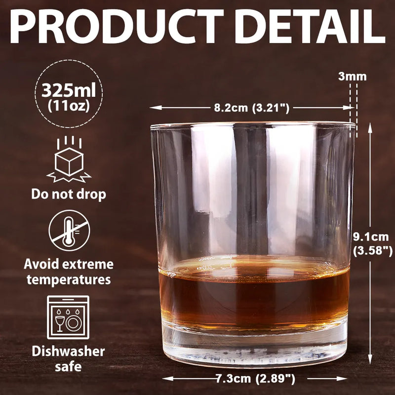 Gift For Women, Gift For Men, Gift For Yourself, Happy - Name In Viking Runes - Personalized Whiskey Glass