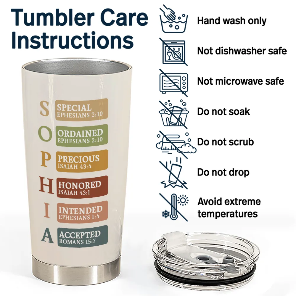 Christian,Christmas,Gift For Yourself - Warrior Of God Cross Bible Verse - Personalized Tumbler