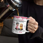 Gift For Daughter,Mom,Daughters,Happy - Watching You Be A Mom - Personalized White Edge-to-Edge Mug