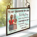 Mom,Daughters,Gift For Daughter,Gift For Mother - Watching You Being A Mom Mother To Daughter Starry Night - Personalized Window Hanging Suncatcher Ornament