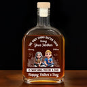 Gift For Son,Dad - Sons,Mom - Sons,Funny,Vector - Watching You Be A Dad - Personalized Whiskey Bottle