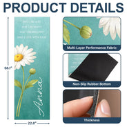 Gift For Yourself,Gift For Women,Yoga,Healing,Icon - Watercolor Birth Flower With Name - Personalized Yoga Mat