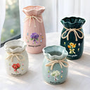 Gift For Grandma,Gift For Mother,Gift For Women,Happy,Top Market - Watercolor Grandma's Garden Blooming With Love - Personalized Ribbon Tie Flower Vase