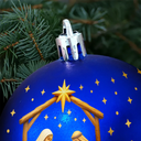 Christmas,Christian,Family - We Believe Nativity Family 2025 - Personalized Ball Ornament