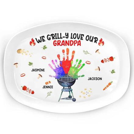 We Grill-y Love - Personalized Plate