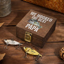 Funny, Dad - Children, Gift For Grandpa, Grandpa - Grandkids, Gift For Father, Fishing - We Hooked The Best Dad - Personalized Metal Fish Lure Set