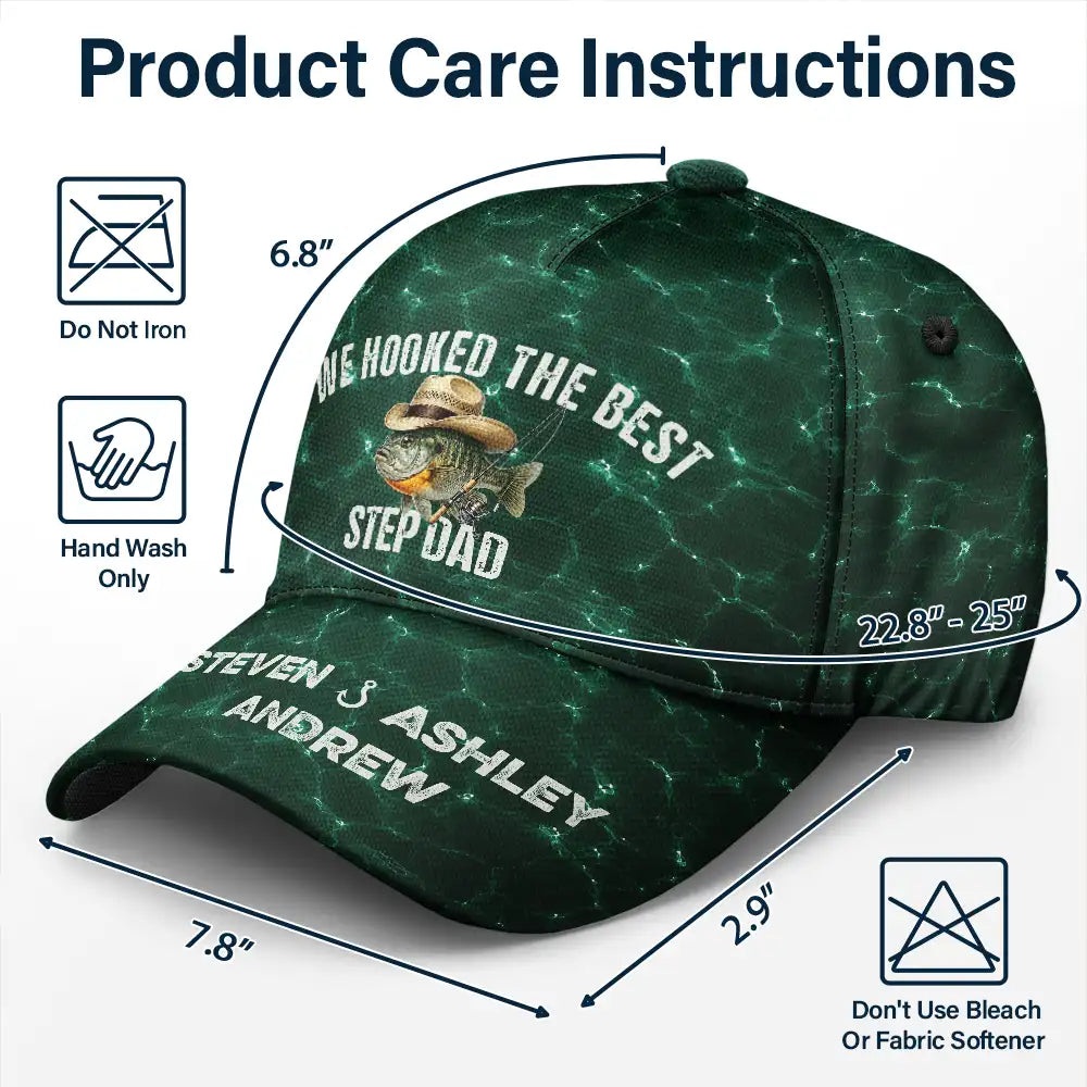 Gift For Father,Fishing,Humorous,Icon - We Hooked The Best Dad Grandpa - Personalized Classic Cap