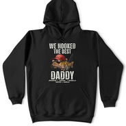 Dad's Hobby,Step Dad,Dad - Children,Gift For Father,Gift For Husband,Gift For Men,Gift For Grandpa,Fishing,Icon,Grateful - We Hooked The Best Dad Grandpa - Personalized T Shirt