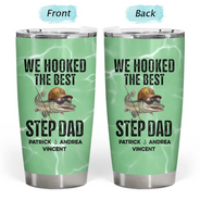 Gift For Husband,Gift For Men,Gift For Yourself,Gift For Grandpa,Gift For Father,Fishing,Icon,Humorous - We Hooked The Best Dad Grandpa - Personalized Tumbler