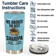 Gift For Husband,Gift For Men,Gift For Yourself,Gift For Grandpa,Gift For Father,Fishing,Icon,Humorous - We Hooked The Best Dad Grandpa - Personalized Tumbler