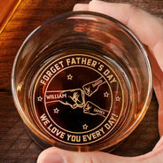 Gift For Grandpa,Gift For Father,Non-Eng,Icon,Proud - We Love You Every Day - Personalized Engraved Whiskey Glass