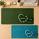 Gift For Husband,Gift For Uncle,Gift For Grandpa,Gift For Father,Dad - Children,Grandpa - Grandkids,Non-Eng,Icon,Sentimental - We Love You Grandpa Dad Kids Handprints - Personalized Leather Desk Mat