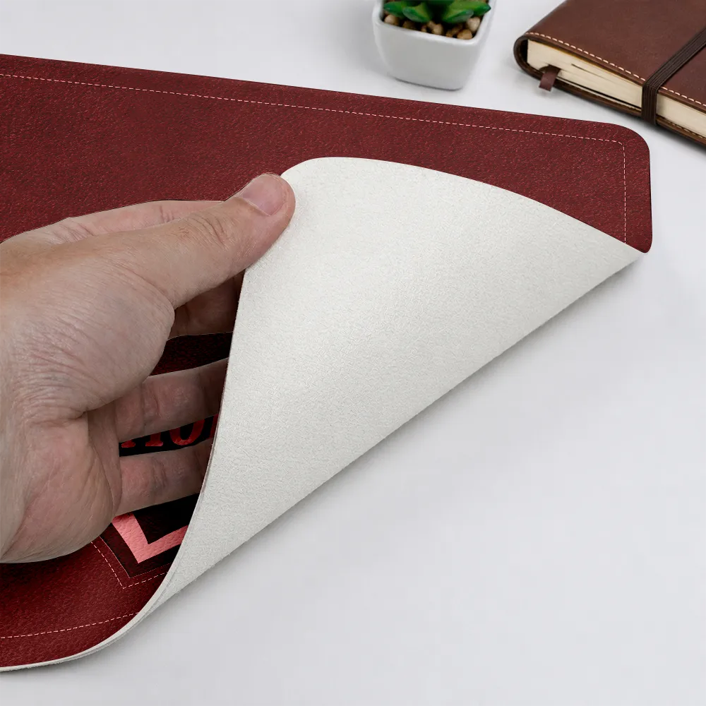 Gift For Husband,Gift For Uncle,Gift For Grandpa,Gift For Father,Dad - Children,Grandpa - Grandkids,Non-Eng,Icon,Sentimental - We Love You Grandpa Dad Kids Handprints - Personalized Leather Desk Mat