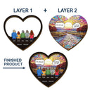 Family, Memorial, Sad - We Miss You Family Memorial - Personalized Custom Shaped Car Visor Clip