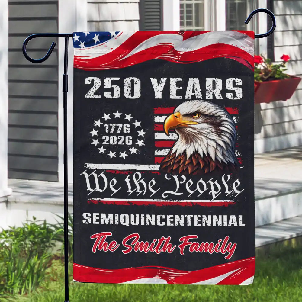 America 250th,Independence Day,Top Market,Family,Proud,Icon - We The People 250 Years Of Freedom - Personalized Flag