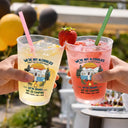 Summer, Camping, Gift For Bestie, Humorous, Icon - We're Drunks We Go Camping - Personalized Frosted Cups