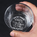 Gift For Father,Dad - Children,Happy - We're Yours No Returns Or Refunds Hand Punch - Personalized Engraved Whiskey Glass