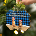 Art Design,Christmas,Humorous,Pet Lovers,Photo - Christmas Accessories 3D Cartoon Pet - Custom Photo 3D Christmas Themed Pet Dear Santa Define Naughty - Personalized Medallion Wooden Ornament