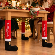 Adorable,Christmas,Custom Text,Gift For Yourself,Gifts For Her,Gifts For Him,Indoor Decor - Christmas Home Decor Gift For Family - Personalized Santa Boot Family Name Furniture Leg Cover