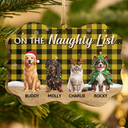 Art Design,Christmas,Humorous,Pet Lovers,Photo - Christmas Accessories 3D Cartoon Pet - Custom Photo 3D Christmas Themed Pet Dear Santa Define Naughty - Personalized Medallion Wooden Ornament