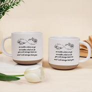 Afro Besties,Christmas,Gift For Bestie,Sentimental,Vector - Just Because Gift For Besties - Personalized Birth Month Flower Pottery Mug