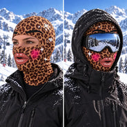 Christmas, Humorous, Icon, Skiing - Funny Matching Gift For Skier Besties - Personalized Glam Face Balaclava Face Mask