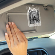 Custom Photo,Dynamic Photo,Memorial,Pet Lovers,Pet Memorial,Sentimental - Memorial Gift For Loss Of Pet - Personalized Custom Photo Forever Loved Acrylic Car Visor Clip