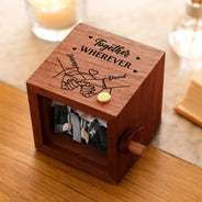 Anniversary, Christmas, Custom Photo, Gift For Couples, Old Couples, Romantic, Top Market, Upload Full Photo - Anniversary Gift For Couples - Personalized Custom Photo I Met You Flipbook Frame Animation Machine