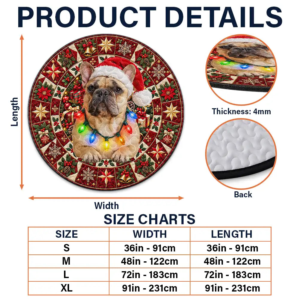 Art Design,Christmas,Custom Photo,Dog Lovers,Indoor Decor,Pet Lovers,Photo - Santa Hat Lying Pet,Playful,Top Market - Gift For Dog Lovers - Personalized Custom Photo Christmas Decor Rug