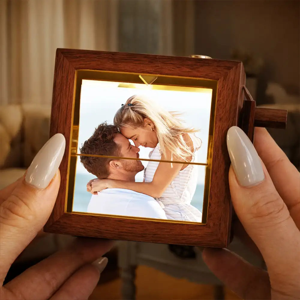 Anniversary, Christmas, Custom Photo, Gift For Couples, Old Couples, Romantic, Top Market, Upload Full Photo - Anniversary Gift For Couples - Personalized Custom Photo I Met You Flipbook Frame Animation Machine